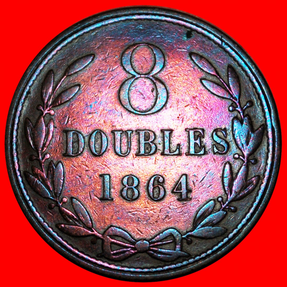 * GREAT BRITAIN (1864-1911): GUERNESEY ★ 8 DOUBLES 1864! JUST PUBLISHED! LOW START ★ NO RESERVE!