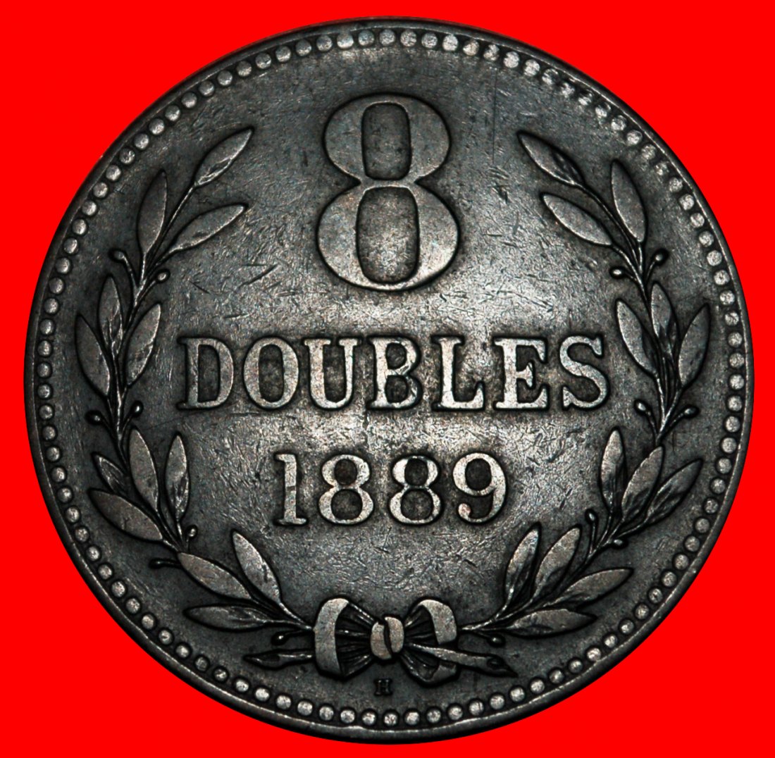  * GREAT BRITAIN (1864-1911): GUERNESEY ★ 8 DOUBLES 1889H! JUST PUBLISHED! LOW START ★ NO RESERVE!   