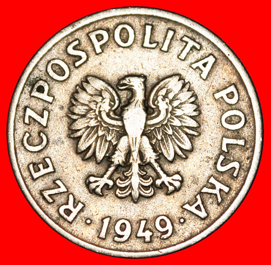  * CZECHOSLOVAKIA STARS ON EAGLE: POLAND ★ 50 GROSZES 1949! ★LOW START★ NO RESERVE!   