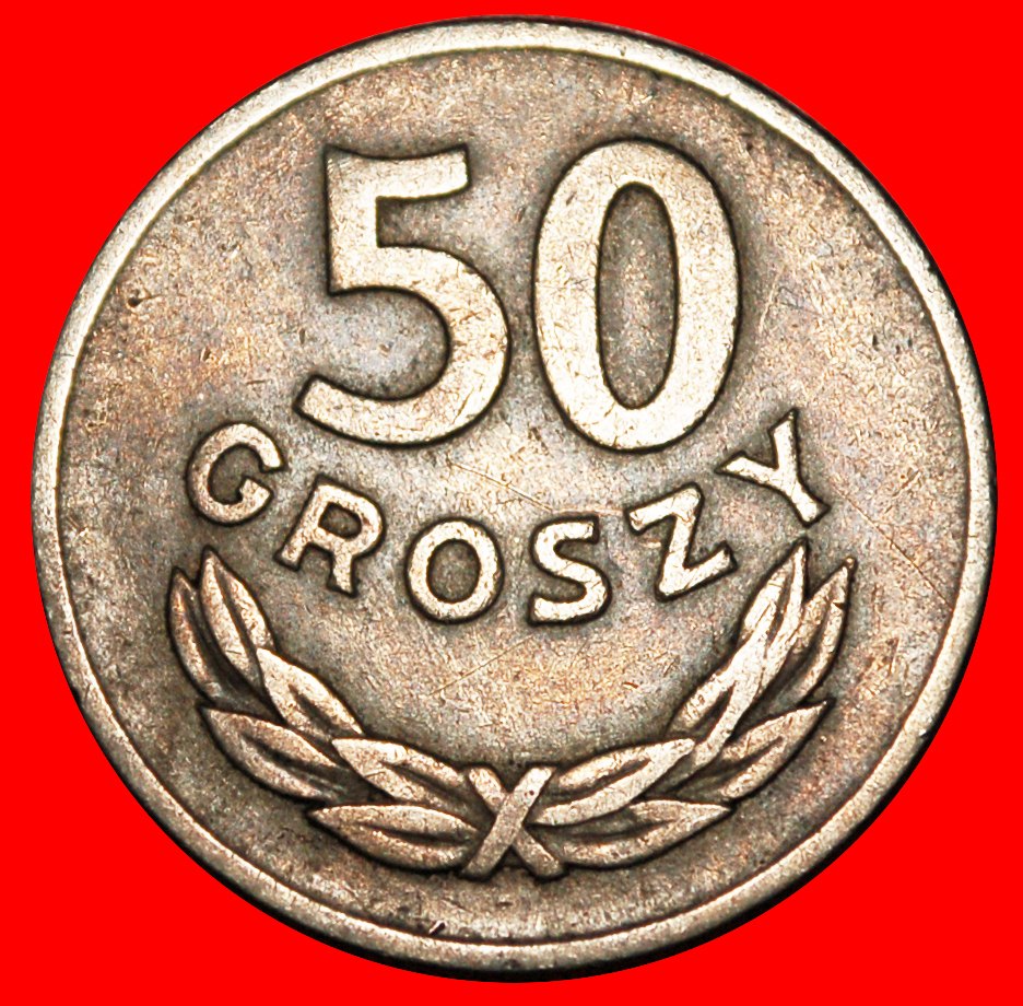  * CZECHOSLOVAKIA STARS ON EAGLE: POLAND ★ 50 GROSZES 1949! ★LOW START★ NO RESERVE!   