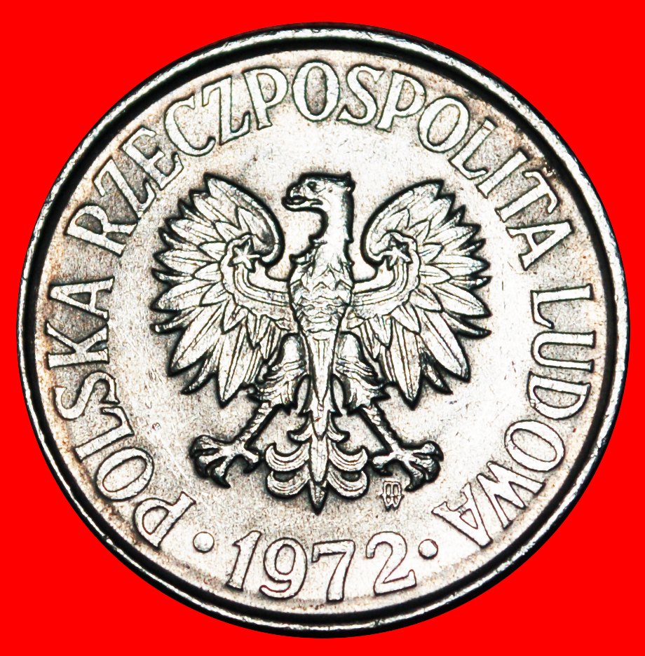  * STERNE AUF ADLER (1957-1986): POLEN ★ 50 GROSHEN 1972 VERÖFFENTLICHT WERDEN! OHNE VORBEHALT!   