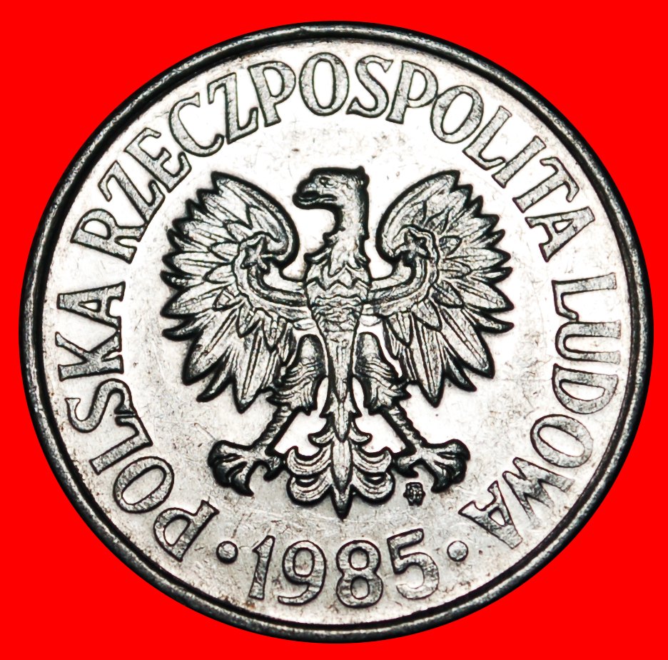  * STERNE AUF ADLER (1957-1986): POLEN ★ 50 GROSHEN 1985 VERÖFFENTLICHT WERDEN! OHNE VORBEHALT!   