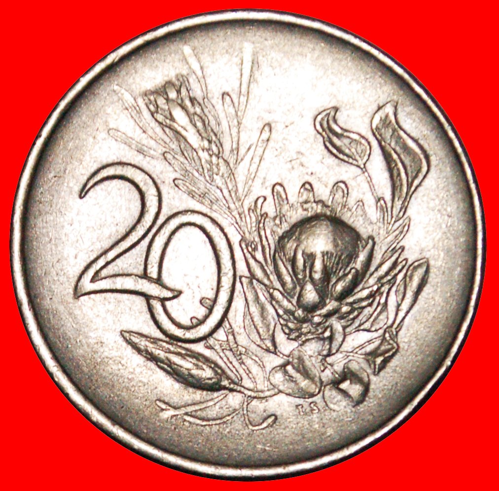  * DISCOVERY COIN FLOWER: SOUTH AFRICA ★ 20 CENTS 1965 ENGLISH LEGEND! LOW START ★ NO RESERVE!   