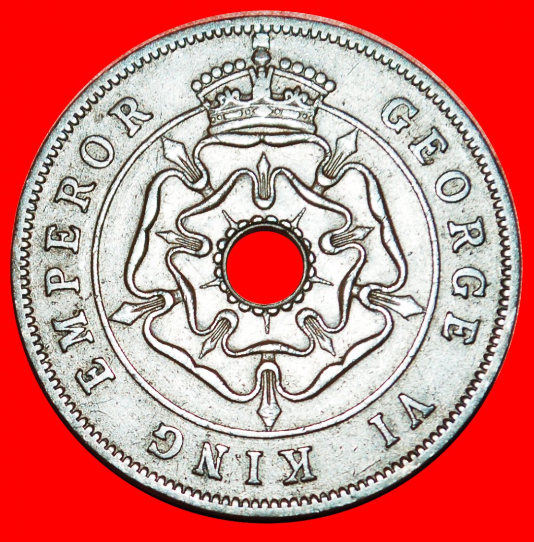  * GROSSBRITANNIEN (1942-1947): SÜDRHODESIEN ★ 1 PENNY 1947! GEORG VI. (1937-1952) OHNE VORBEHALT!   