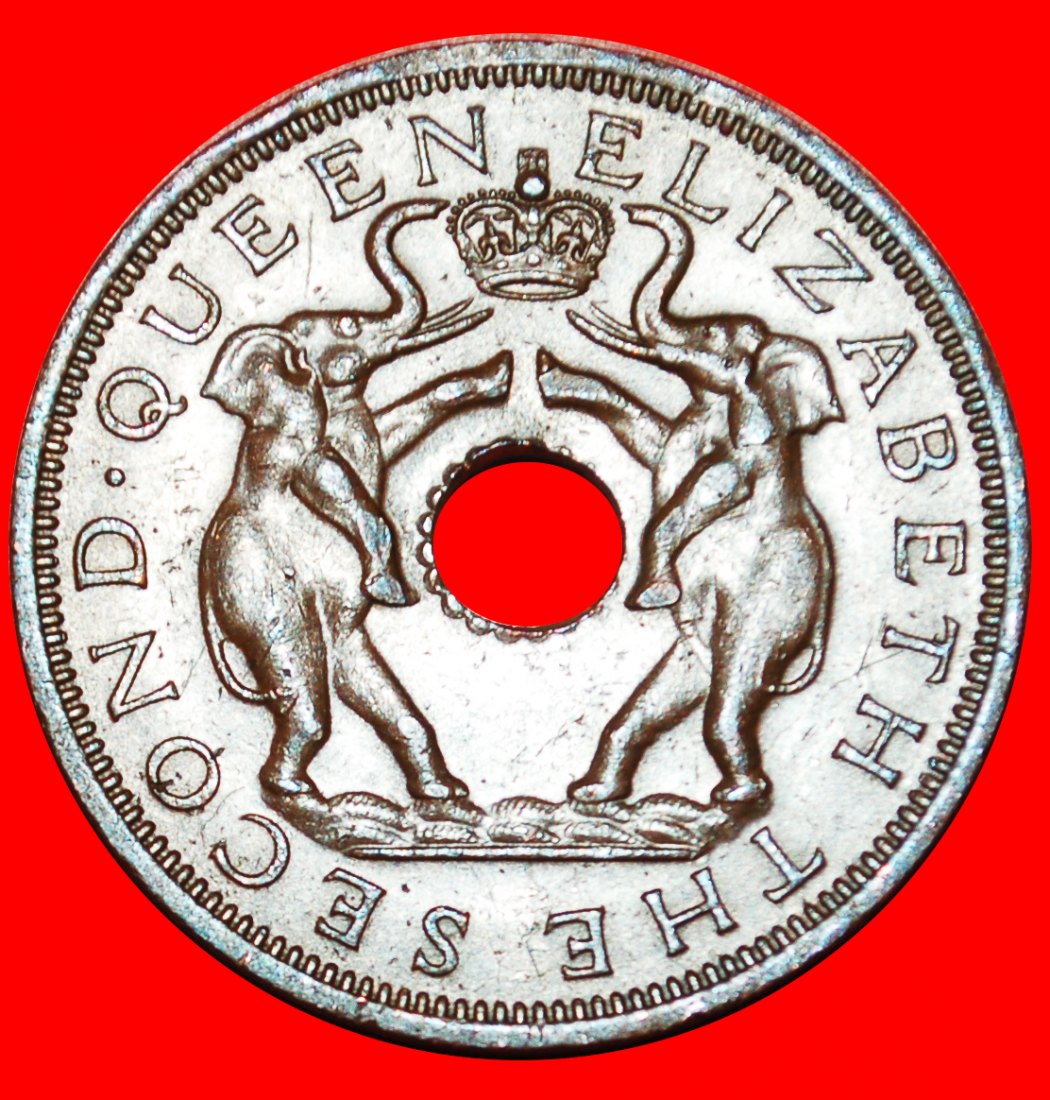  * GROSSBRITANNIEN 1955-1963:RHODESIEN UND NJASSALAND★1 PENNY 1963 ENTDECKUNG MÜNZE★OHNE VORBEHALT!   