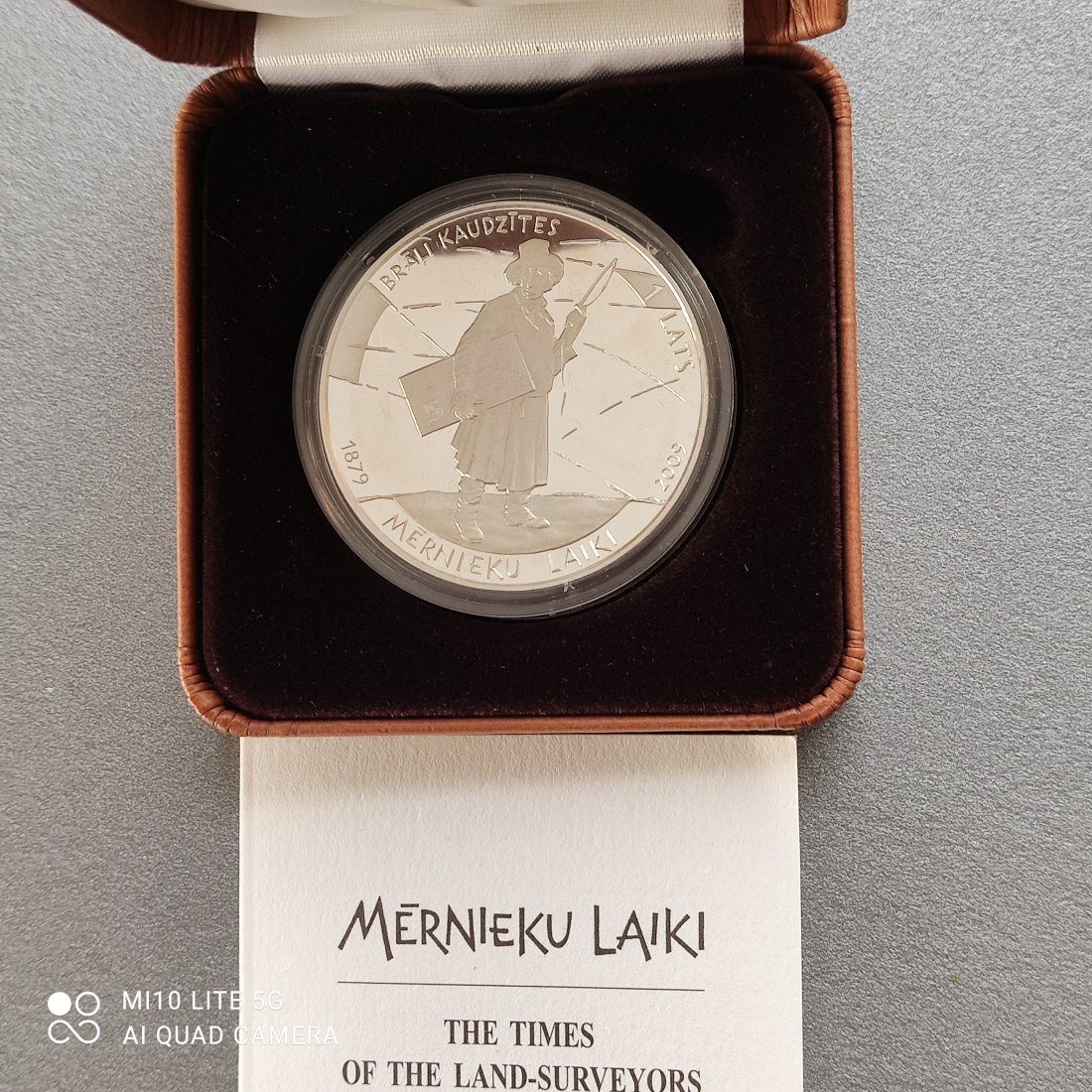  Lettland 1 Lats Silber 2009 Mernieku Laiki Landvermesser PP 7.000 Ex.   