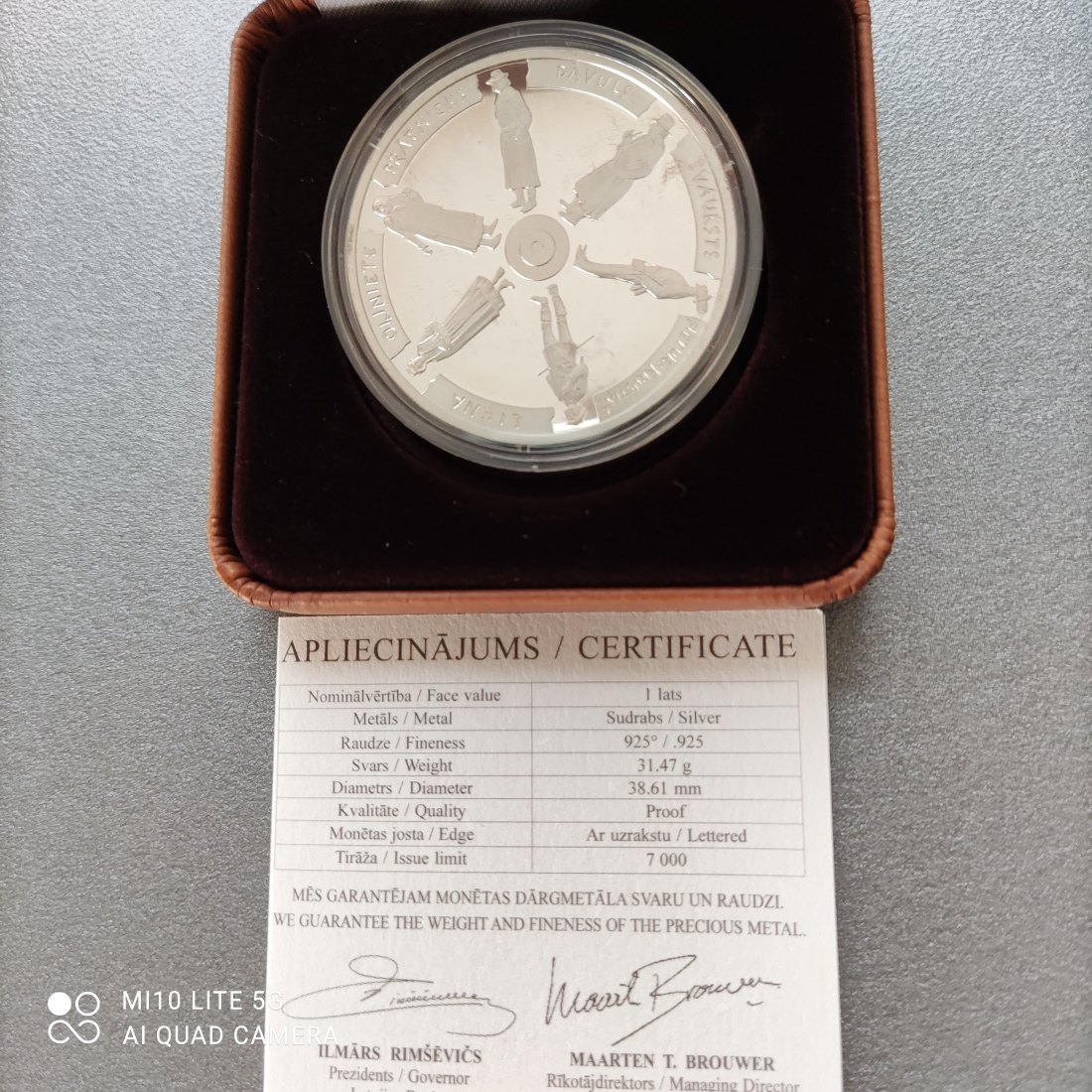  Lettland 1 Lats Silber 2009 Mernieku Laiki Landvermesser PP 7.000 Ex.   