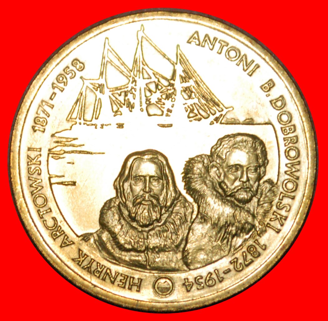 • SHIP: POLAND ★ 2 ZLOTY 2007 NORDIC GOLD ERROR UNC MINT LUSTER! LOW START ★ NO RESERVE!