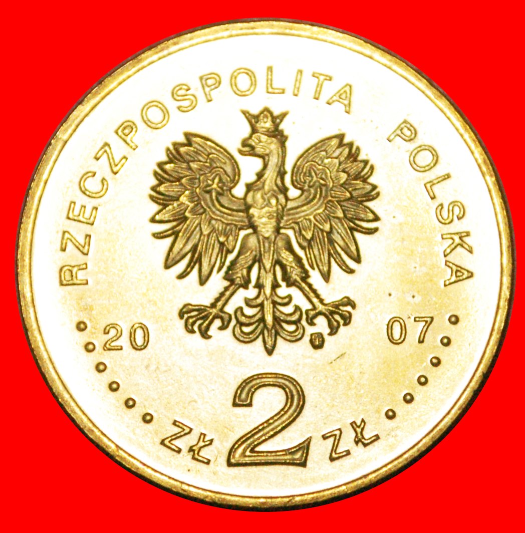  • SHIP: POLAND ★ 2 ZLOTY 2007 NORDIC GOLD ERROR UNC MINT LUSTER!  LOW START ★ NO RESERVE!   