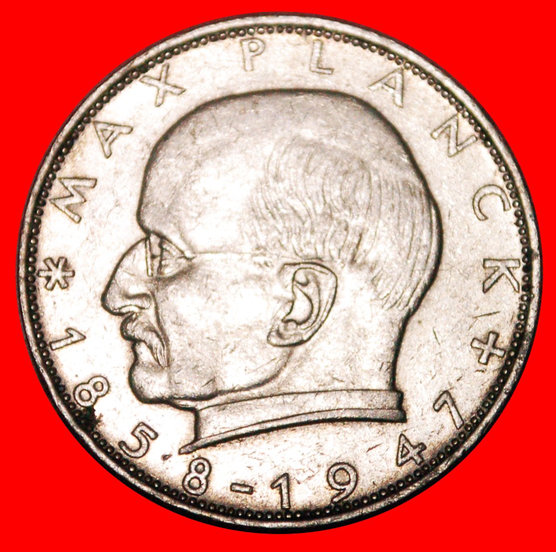  * NOBEL PRIZE LAUREATE 1918: GERMANY ★ 2 MARKS 1960F MAX PLANCK (1858 - 1947) LOW START★ NO RESERVE!   