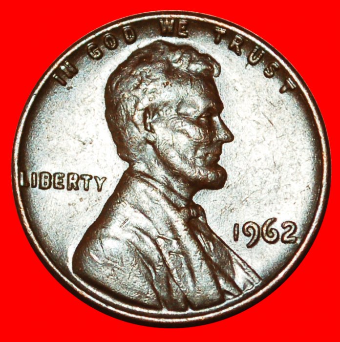  * MEMORIAL (1959-1982): USA ★ 1 CENT 1962! LINCOLN (1809-1865) ★LOW START★NO RESERVE!   