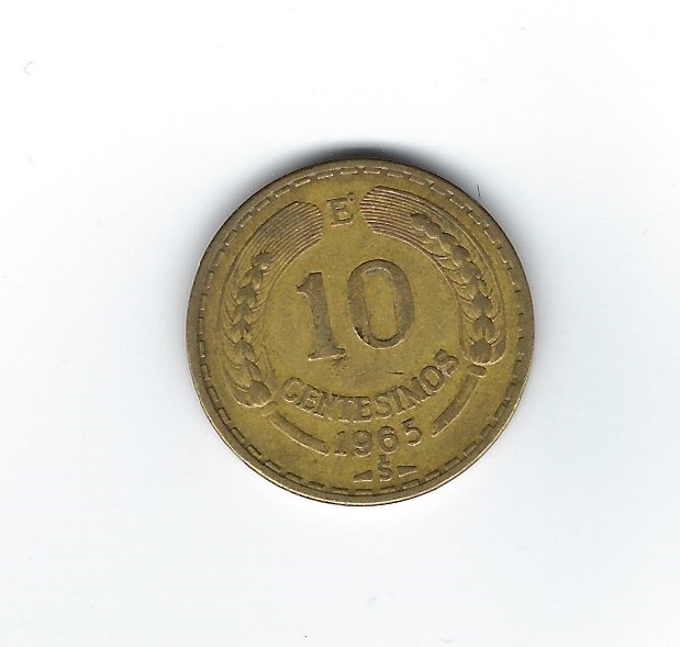  Chile 10 Centesimos 1965   