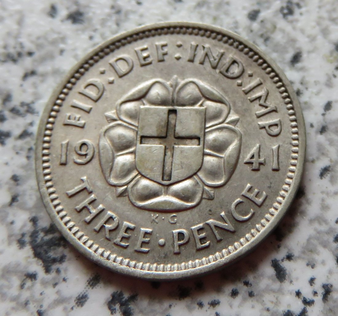  Großbritannien 3 Pence 1941   