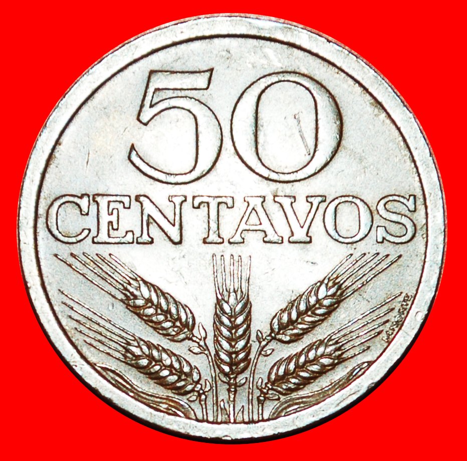  * 25 SILBERMÜNZEN (1969-1979): PORTUGAL ★ 50 CENTAVOS 1971!  OHNE VORBEHALT!   