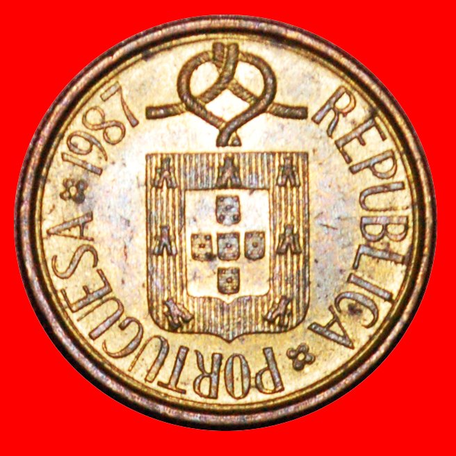 * * GROSSE FORMWINDOW (1986-2001): PORTUGAL ★ 1 ESCUDO 1987 DISCOVERY COIN! LOW START! ★ NO RESERVE!   