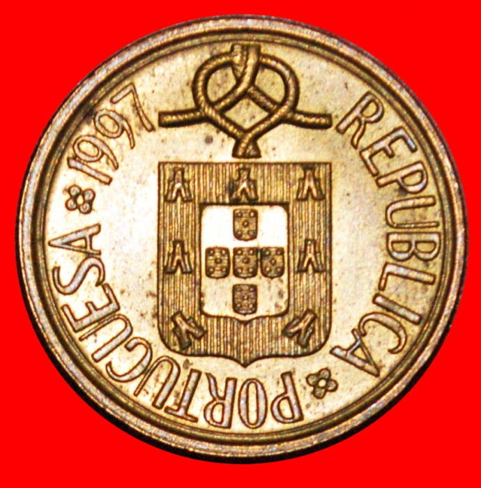  * FENSTER (1986-2001): PORTUGAL ★ 5 ESCUDOS 1997 uSTG STEMPELGLANZ! STEMPEL 2+B OHNE VORBEHALT!   