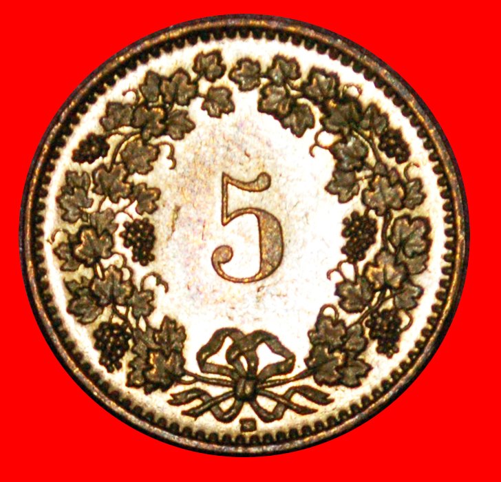  * LIBERTY (1879-2021): SWITZERLAND ★ 5 RAPPEN 1987B MINT LUSTRE! LOW START! ★ NO RESERVE!   