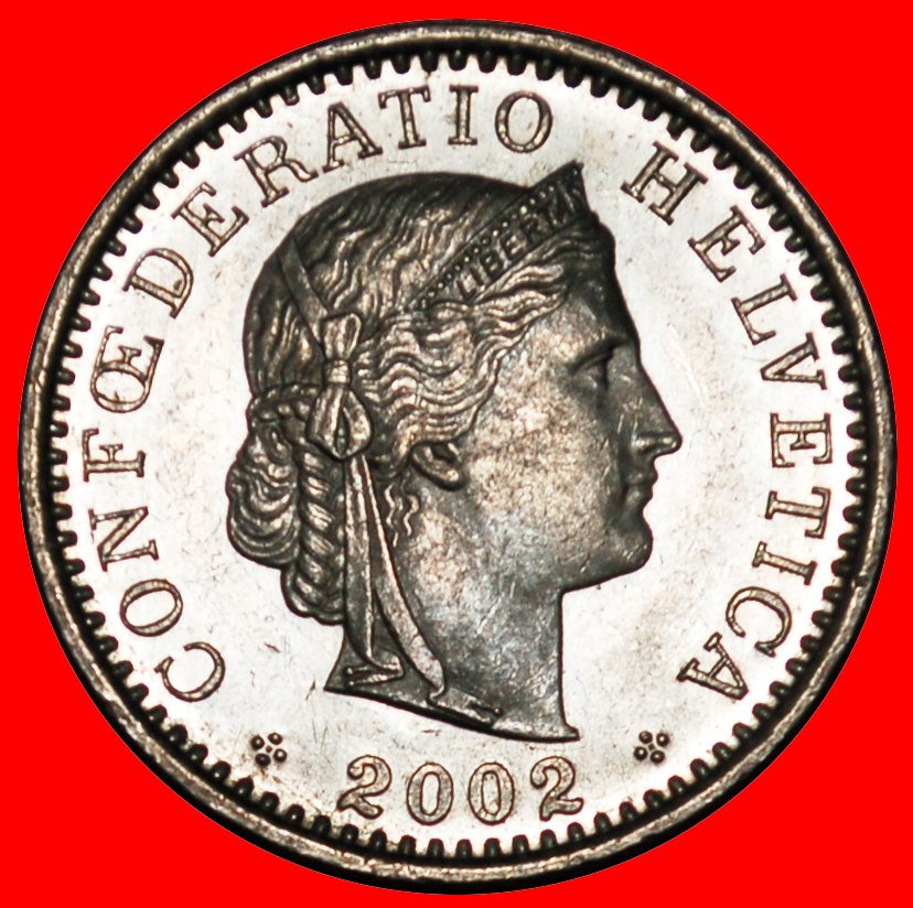 * LIBERTY 1939-2021: SWITZERLAND★20 RAPPEN 2002B DISCOVERY COIN MINT LUSTRE★LOW START! ★ NO RESERVE!