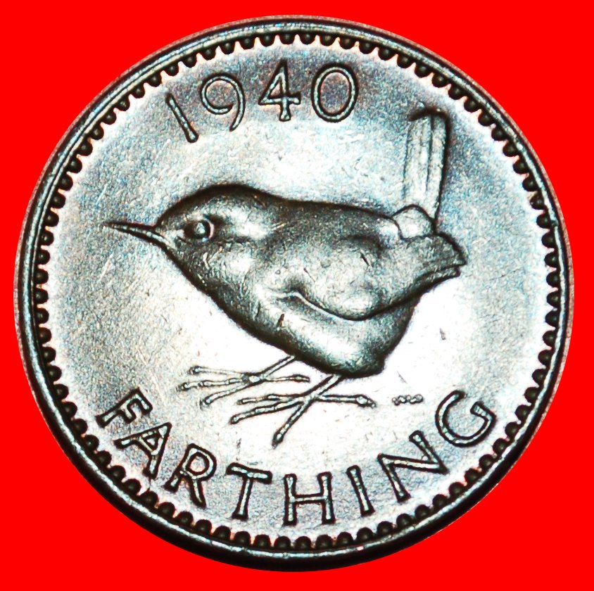  * ZAUNKÖNIG: GROSSBRITANNIEN ★ FARTHING 1940! GEORG VI. (1937-1952)! OHNE VORBEHALT!   