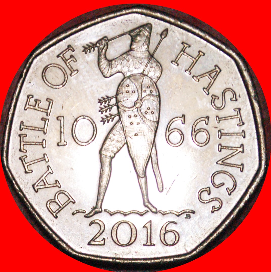  * HARALD II. (1022-1066): GROSSBRITANNIEN ★ 50 PENCE 2016 uSTG STEMPELGLANZ! OHNE VORBEHALT!   