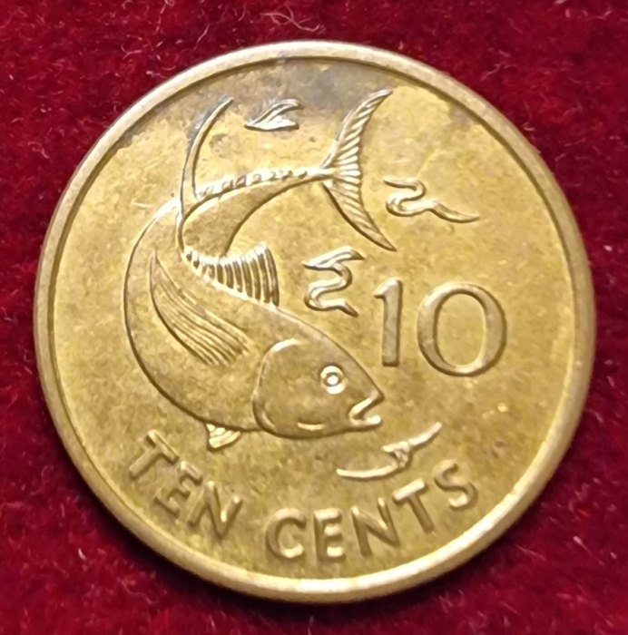  10430(5) 10 Cents (Seychellen / Thunfisch) 1997 in vz ............................. von Berlin_coins   