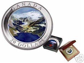  Kanada 20 Dollar 2003  Farbmünze Rocky Mountains   