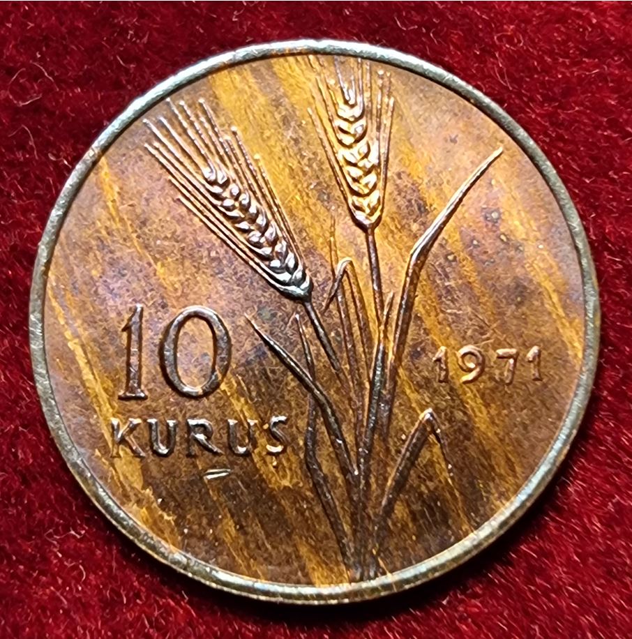 4797(7) 10 Kurus (Türkei / ohne Atatürk) 1971 in UNC .............................. von Berlin_coins