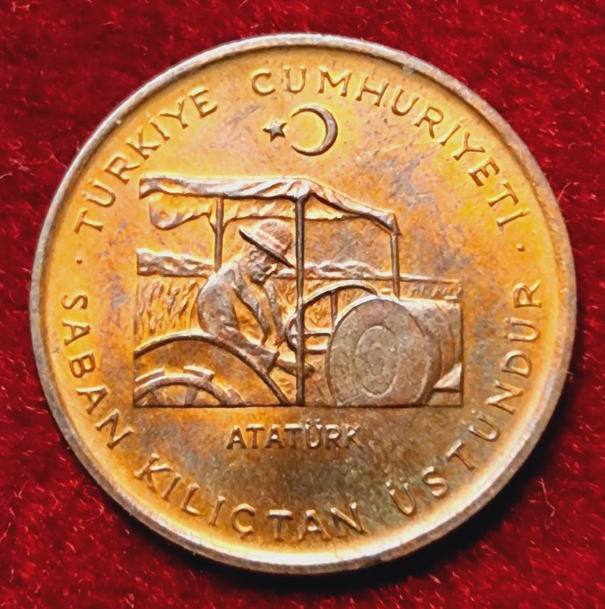  8296(7) 10 Kurus (Türkei / mit Atatürk) 1971 in UNC ............................... von Berlin_coins   