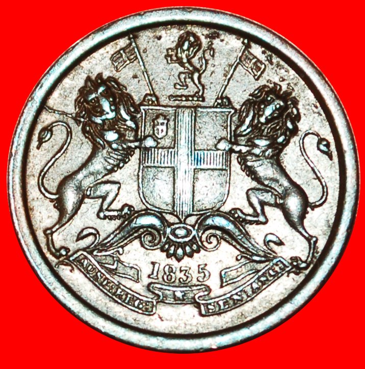  * LIONS (1835-1848): EAST INDIA COMPANY ★ 1/12 ANNA 1835! LOW START ★ NO RESERVE!   