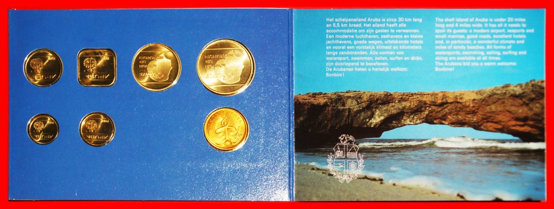  * NIEDERLANDE: ARUBA ★ 5-10-25-50 CENT 1- 2 1/2 FLORIN 1987 FDC STEMPELGLANZ! ★OHNE VORBEHALT!   