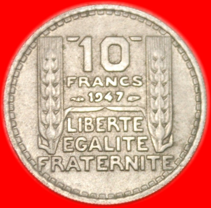 *• WITHOUT LETTER ★ FRANCE ★ 10 FRANCS 1947! LOW START ★ NO RESERVE!