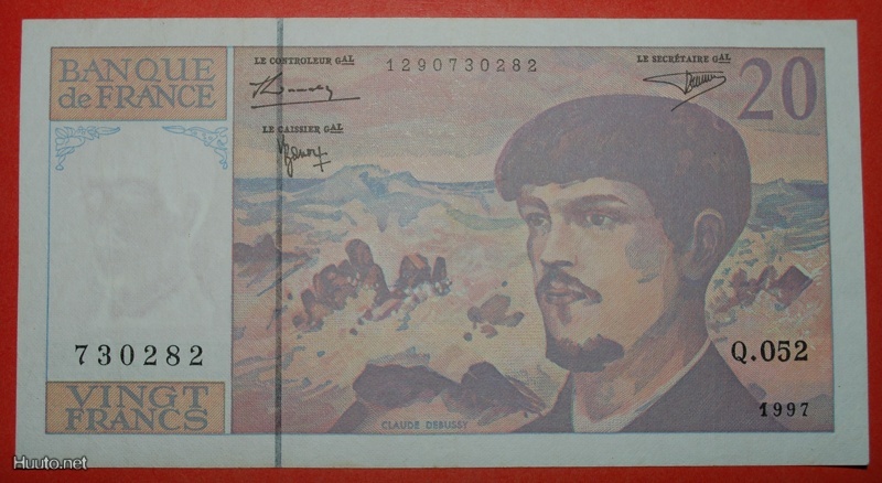  *• DEBUSSY ★ FRANCE 20 FRANCS 1997! ATTRACTIVE CONDITION! LOW START ★ NO RESERVE!   