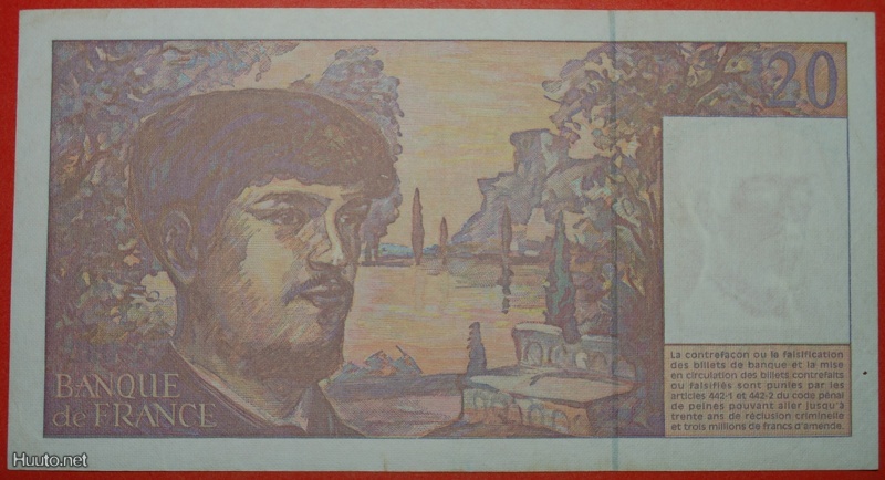  *• DEBUSSY ★ FRANCE 20 FRANCS 1997! ATTRACTIVE CONDITION! LOW START ★ NO RESERVE!   