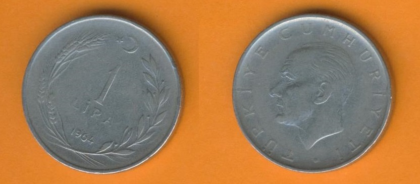  Türkei 1 Lira 1964   