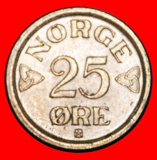  * ROSES (1952-1957): NORWAY ★ 25 ORE 1952 Haakon VII (1905-1957) MINT LUSTRE★LOW START ★ NO RESERVE!   