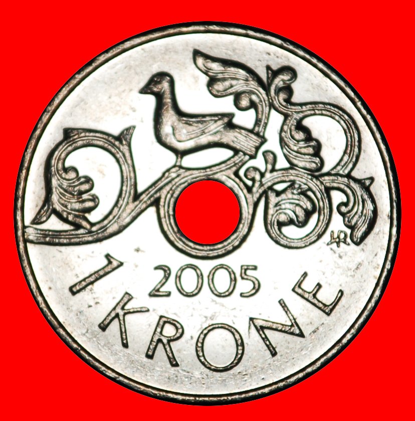  * BIRD (1997-2016): NORWAY ★ 1 CROWN 2005 DISCOVERY COIN! MINT LUSTRE!★LOW START ★ NO RESERVE!   