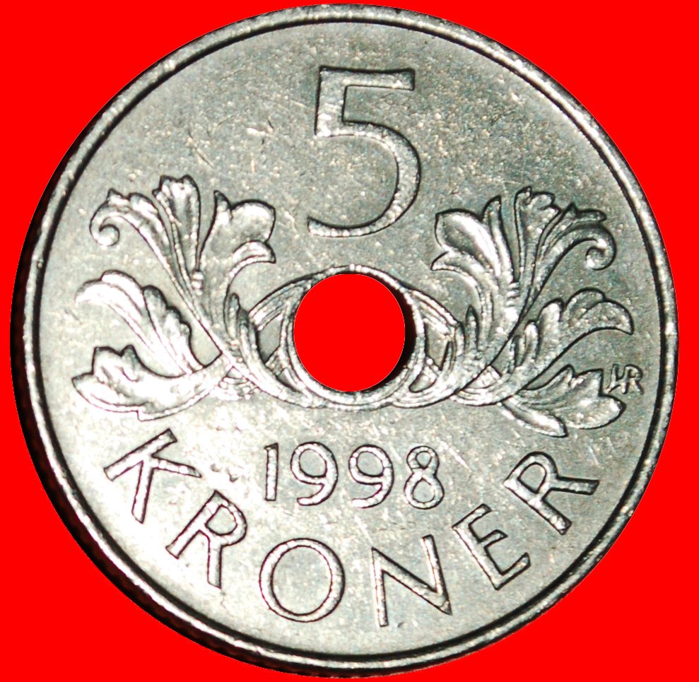  * SANKT-OLAF-ORDEN (1998-2017): NORWEGEN ★ 5 KRONE 1998 ENTDECKUNG MÜNZE!★OHNE VORBEHALT!   