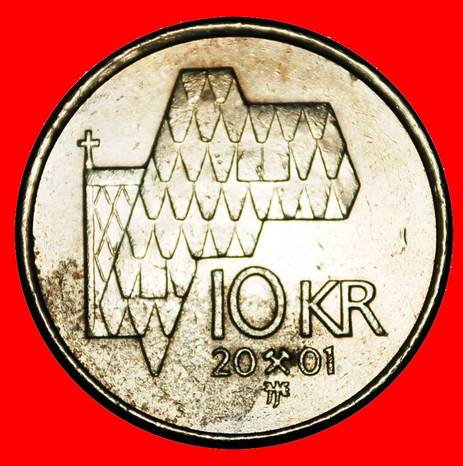  * CHURCH (1995-2012): NORWAY ★ 10 CRONWS 2001! DISCOVERY COIN!★LOW START ★ NO RESERVE!   