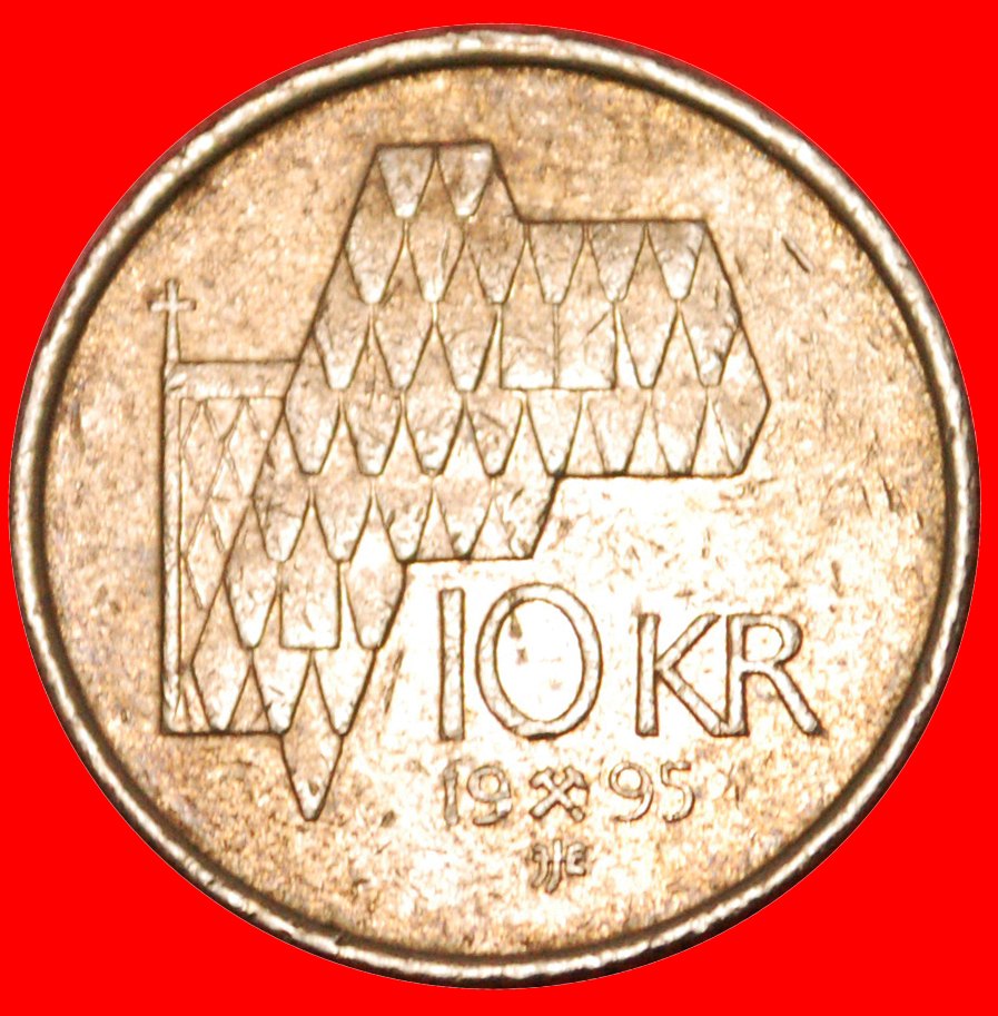  * KIRCHE (1995-2012): NORWEGEN ★ 10 KRONE 1995! ENTDECKUNG MÜNZE!★OHNE VORBEHALT!   