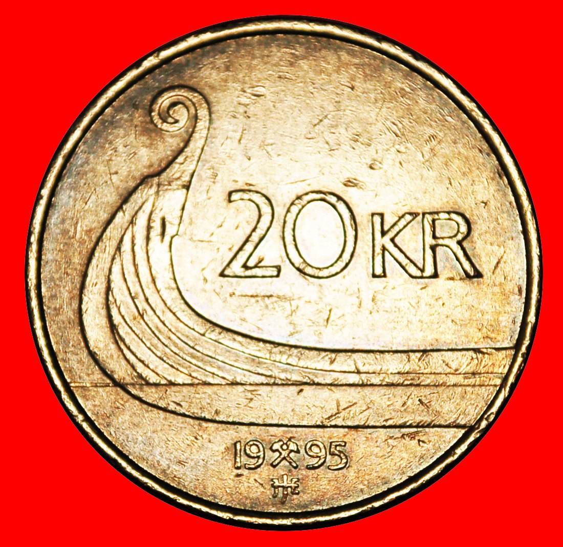  * SCHIFF (1994-2009): NORWEGEN ★ 20 KRONE 1995! ENTDECKUNG MÜNZE! ★OHNE VORBEHALT!   