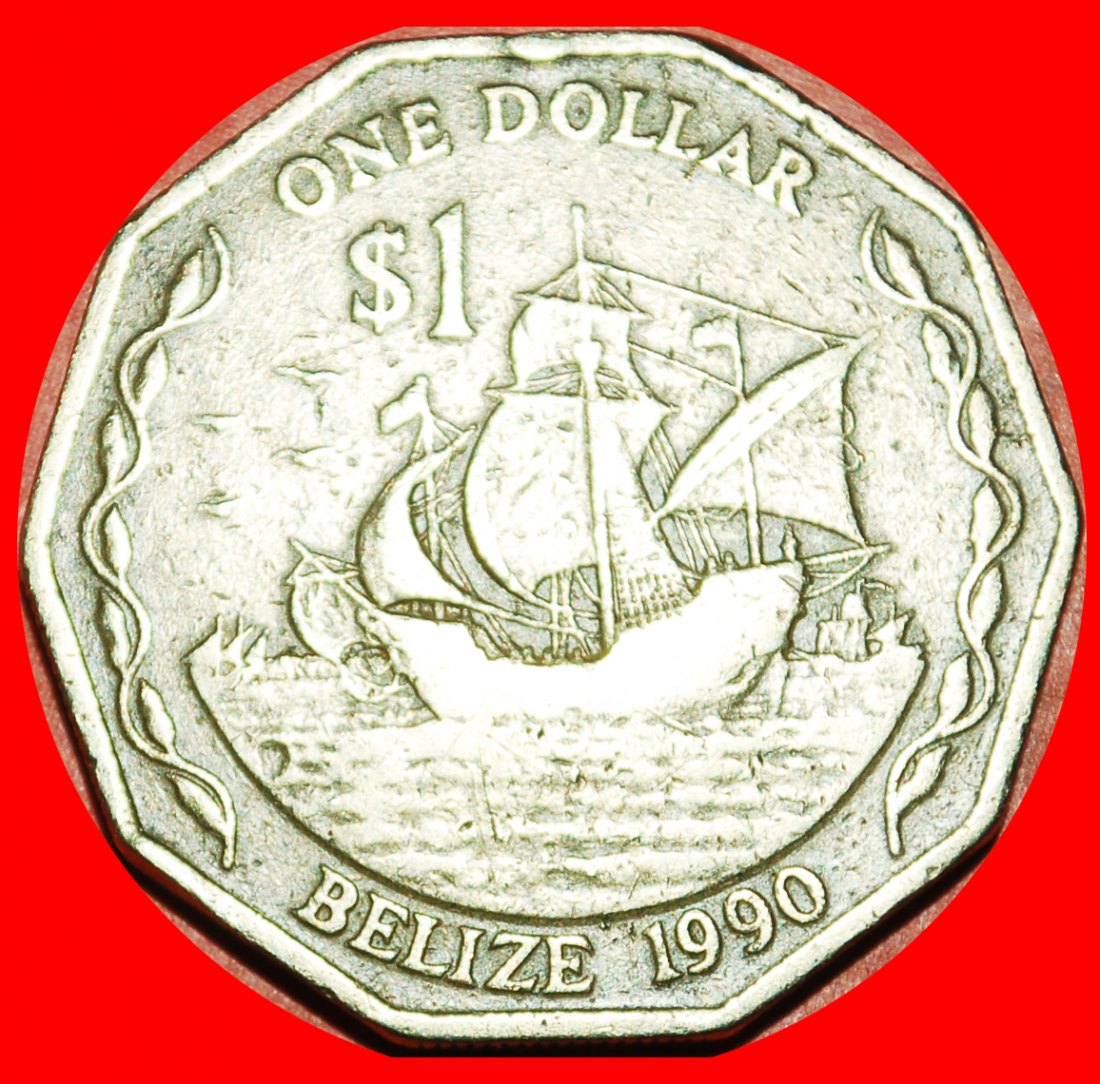  * GROSSBRITANNIEN (1990-2018): BELIZE ★ 1 DOLLAR 1990! SCHIFF! OHNE VORBEHALT!   