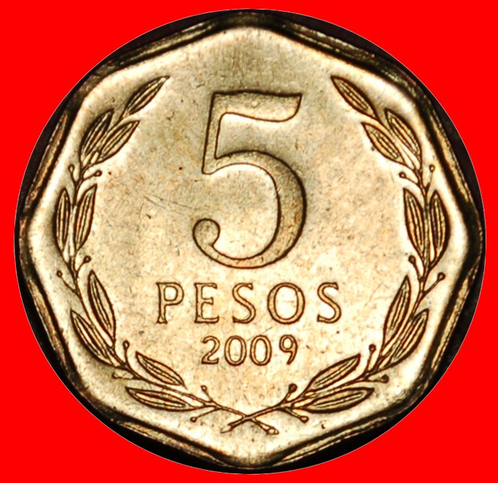  * O'HIGGINS (1992-2015): CHILE ★ 5 PESOS 2009 DISCOVERY COIN! MINT LUSTRE! LOW START ★ NO RESERVE!   