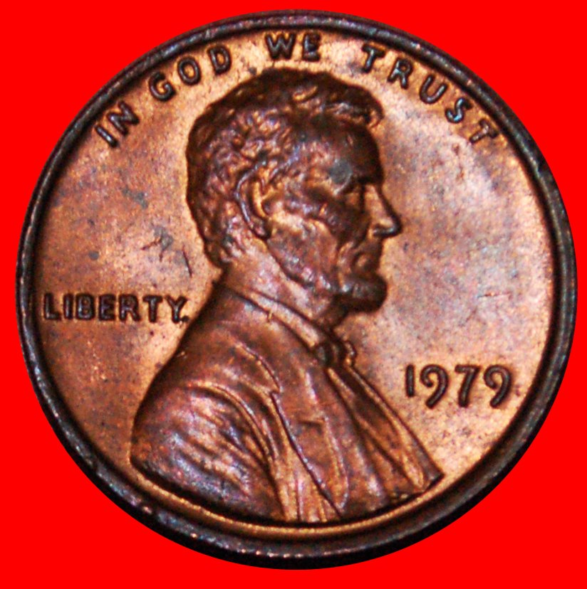  * MEMORIAL (1959-1982): USA ★ 1 CENT 1979 MINT LUSTRE! LINCOLN (1809-1865)! LOW START ★ NO RESERVE!   