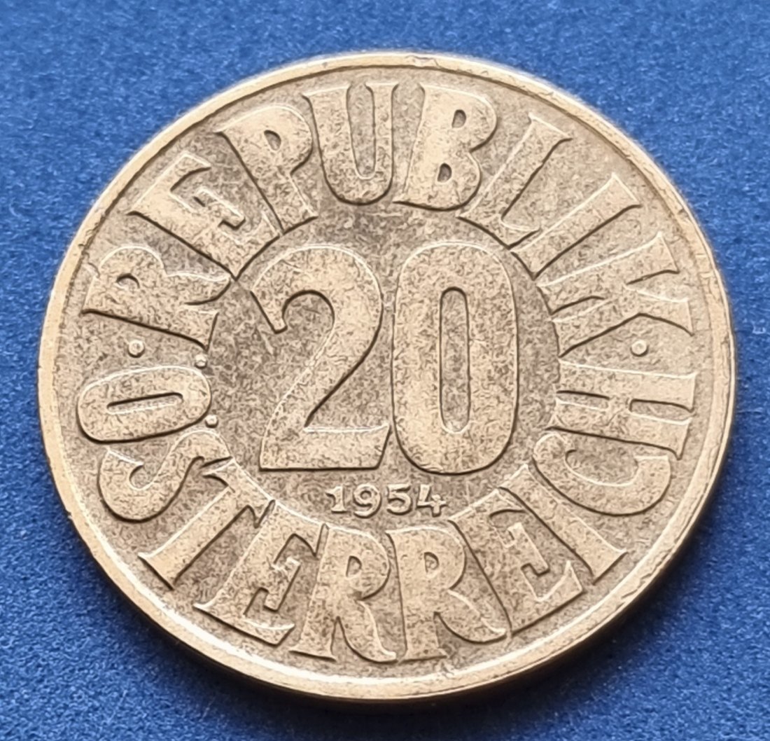 7164(10) 20 Groschen (Österreich) 1954 in vz ............................... von Berlin_coins