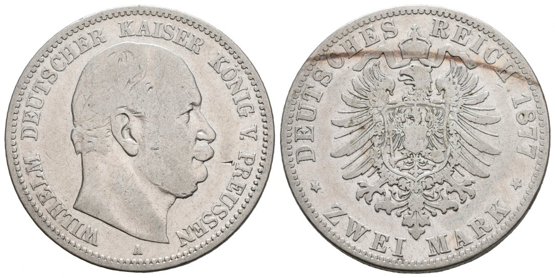 PEUS 6755 Kaiserreich - Preußen Kaiser Wilhelm I. (1861 - 1888) 2 Mark 1877 A Fast sehr schön