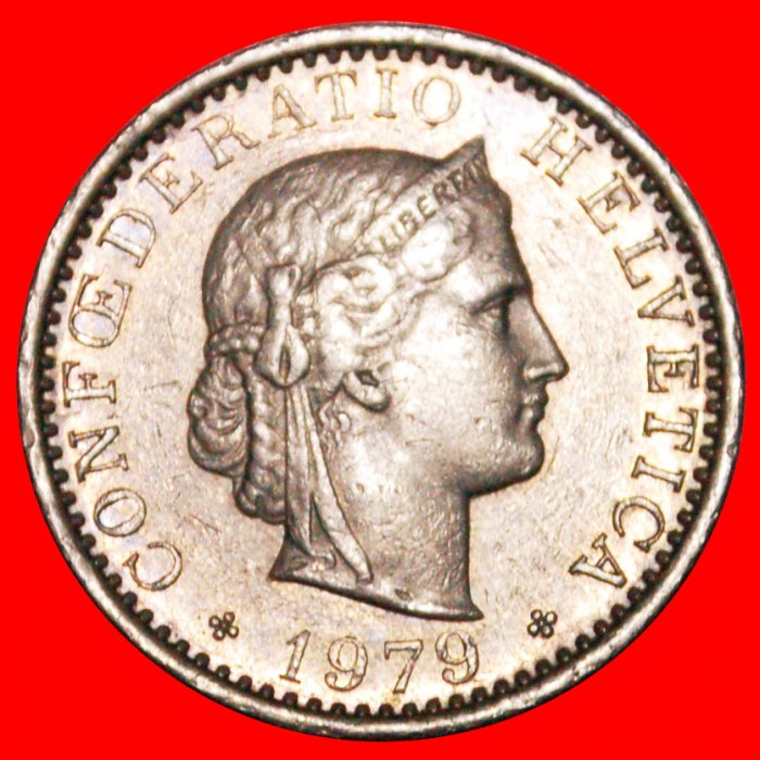 * LIBERTY (1939-2021): SWITZERLAND ★ 20 RAPPEN 1979 DIES 1+A! LOW START★ NO RESERVE!