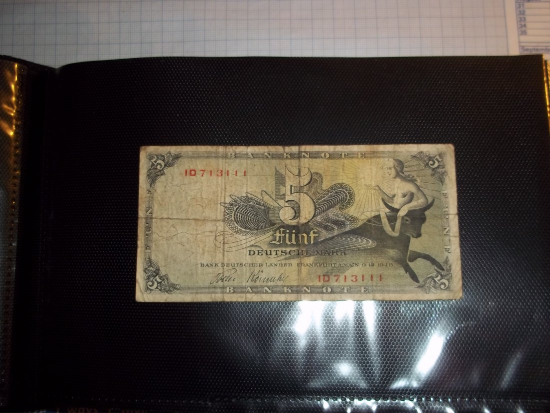  Deutschland 1948 5 DM Bank Deutscher Länder ,gebraucht .   