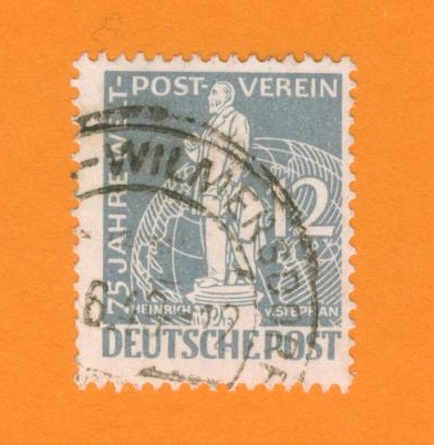  Berlin 1949 Mi.35 gest.Weltpostverein 12.Pf. Heinrich von Stephan   