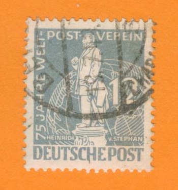  Berlin 1949 Mi.35 gest.Weltpostverein 12.Pf. Heinrich von Stephan (1)   