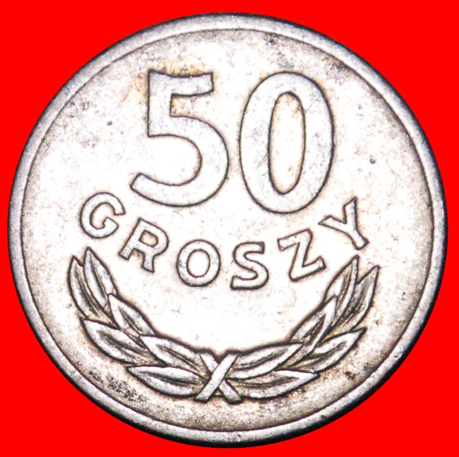 * STERNE AUF ADLER (1957-1986): POLEN ★ 50 GROSHEN 1971 VZGL STEMPELGLANZ! STEMPEL 2★OHNE VORBEHALT!